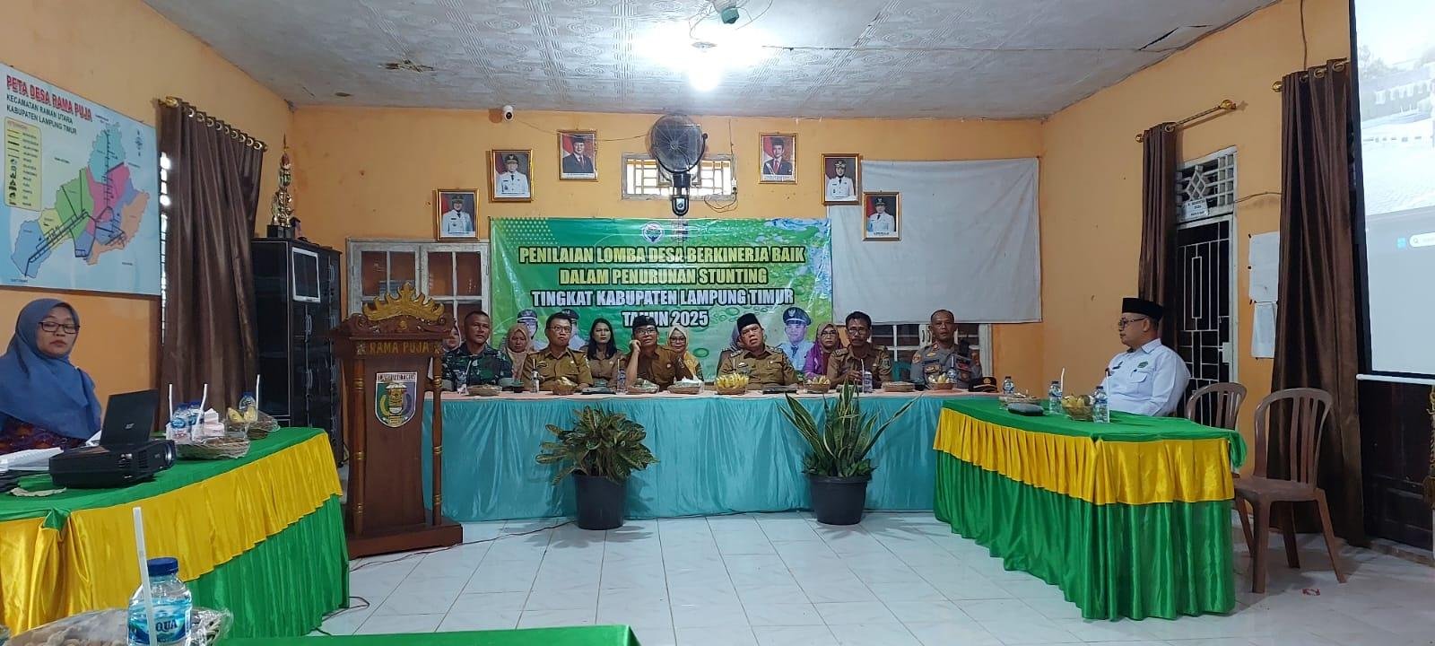 Kepala KUA Dukung Desa Sehat, Hadiri Penilaian Lomba Penurunan Stunting di Desa Rama Puja