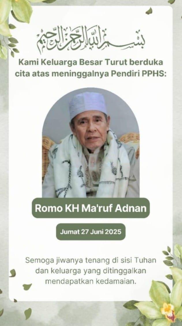 Keluarga Besar Kemenag Lampung Timur Berduka: KH. Ma’ruf Adnan Wafat di Hari Pertama Tahun Baru Hijriyah