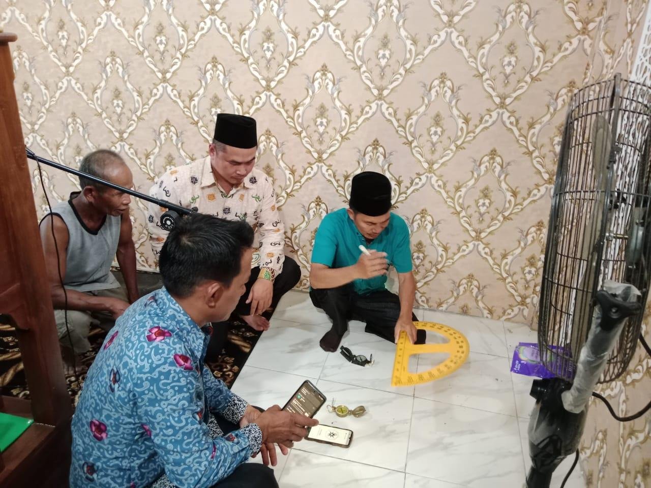 KUA Sindang Beliti Ulu Pastikan Arah Kiblat Masjid Baitul A’la Akurat di Momen Istiwa A’zam