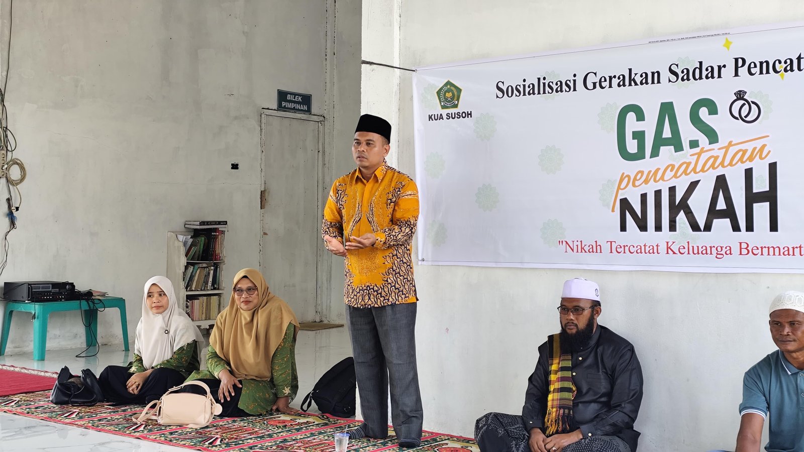 KUA Susoh Sosialisasi GAS ke Pesantren 