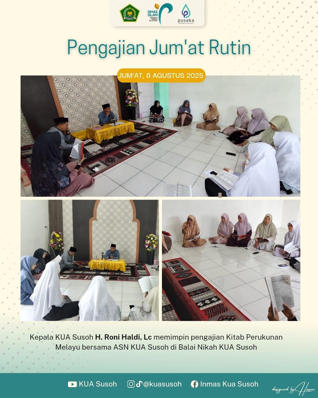 KUA Susoh Rutin Adakan Pengajian Kitab Arab Melayu 