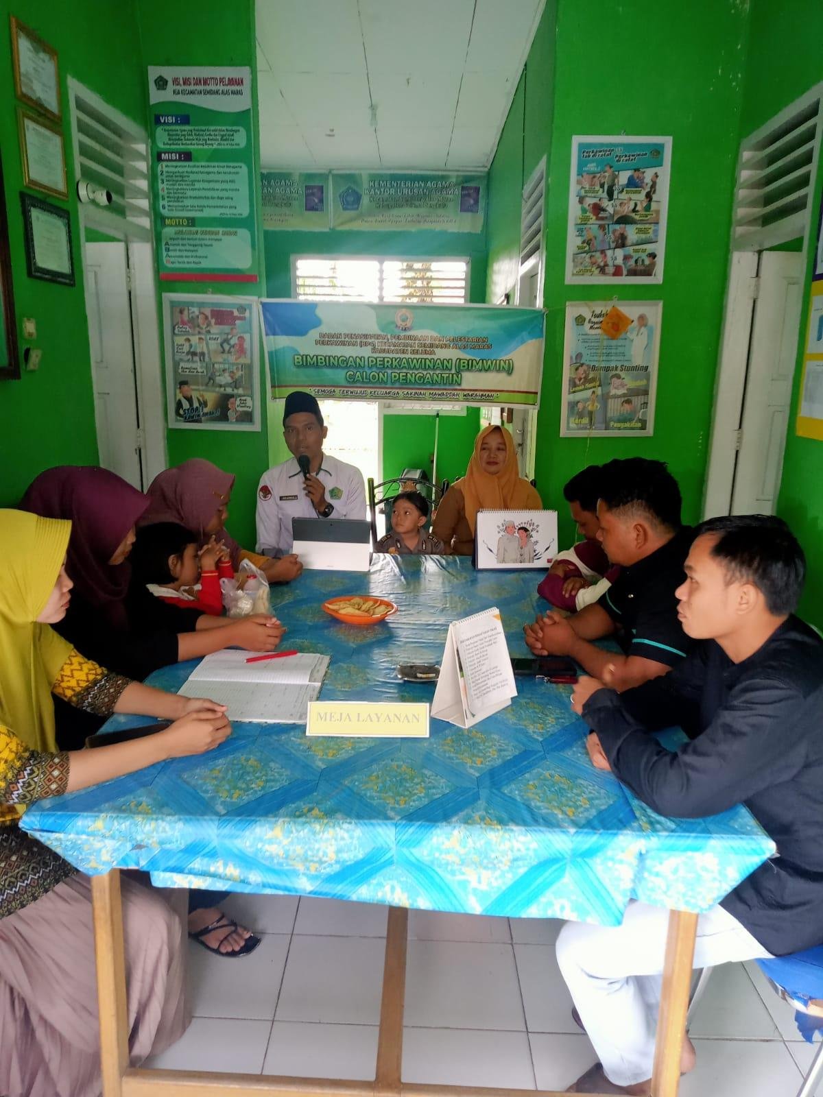 KUA Semidang Alas Maras Gelar Bimbingan Perkawinan untuk Catin, Gandeng Puskesmas Kembang Mumpo