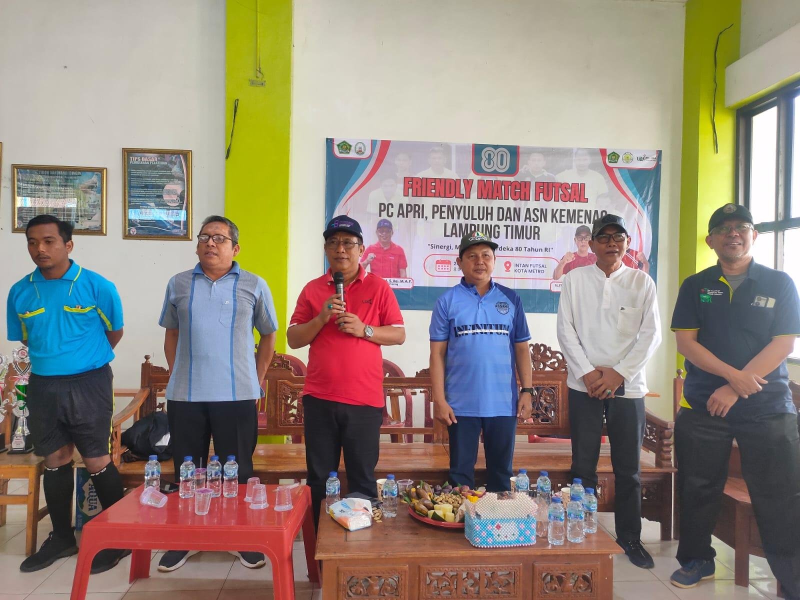 Kepala Kemenag Lampung Timur Buka Friendly Match Futsal