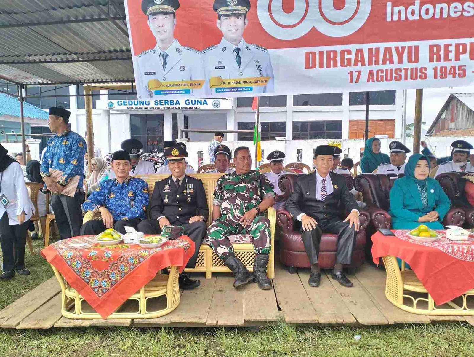 Semarak HUT RI ke-80, Penghulu KUA Bermani Ulu Pimpin Doa Upacara Kemerdekaan