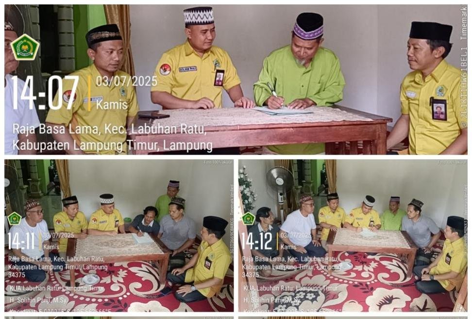 Digitalisasi Wakaf Dipacu! KUA Labuhan Ratu Kawal Langsung E-AIW untuk Masjid Al Hidayah