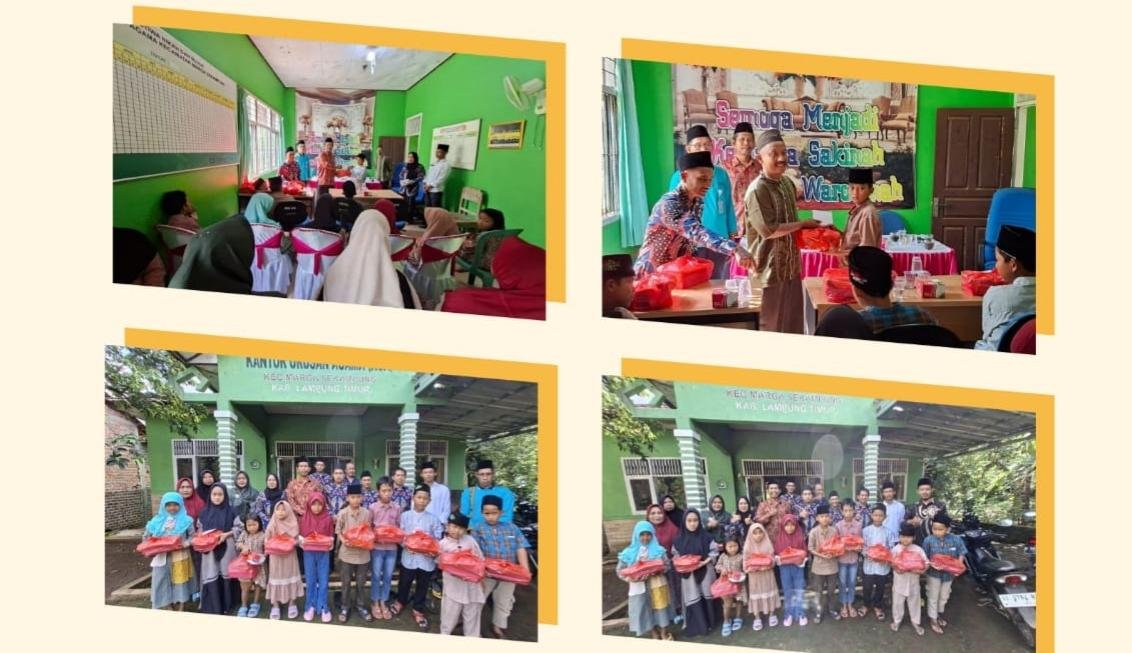 KUA Marga Sekampung Tebar Cinta di Peacepul Muharram: 10 Paket untuk Yatim dan Difabel, Doa Bersama Kiai NU