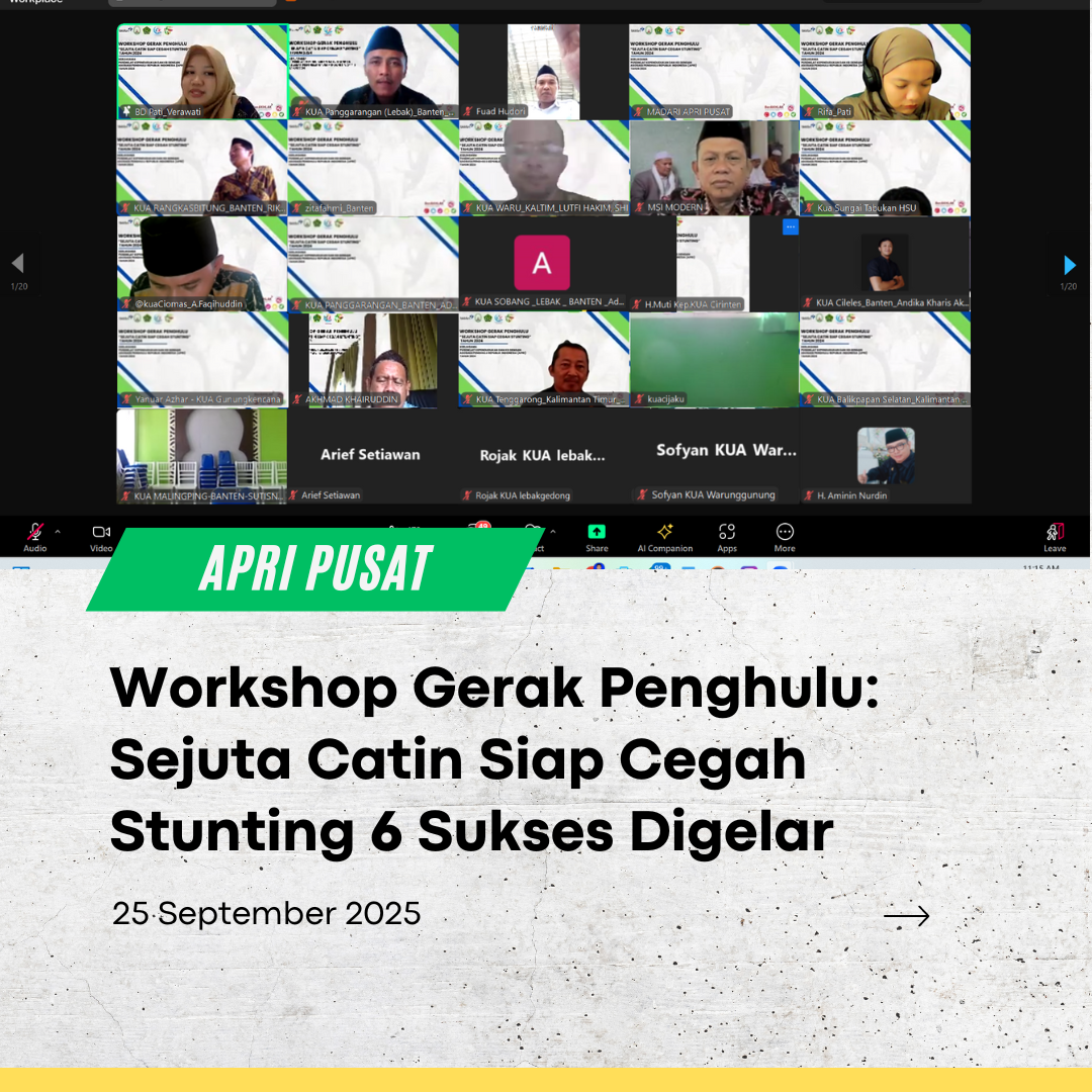 Workshop Gerak Penghulu: Sejuta Catin Siap Cegah Stunting 6 Sukses Digelar