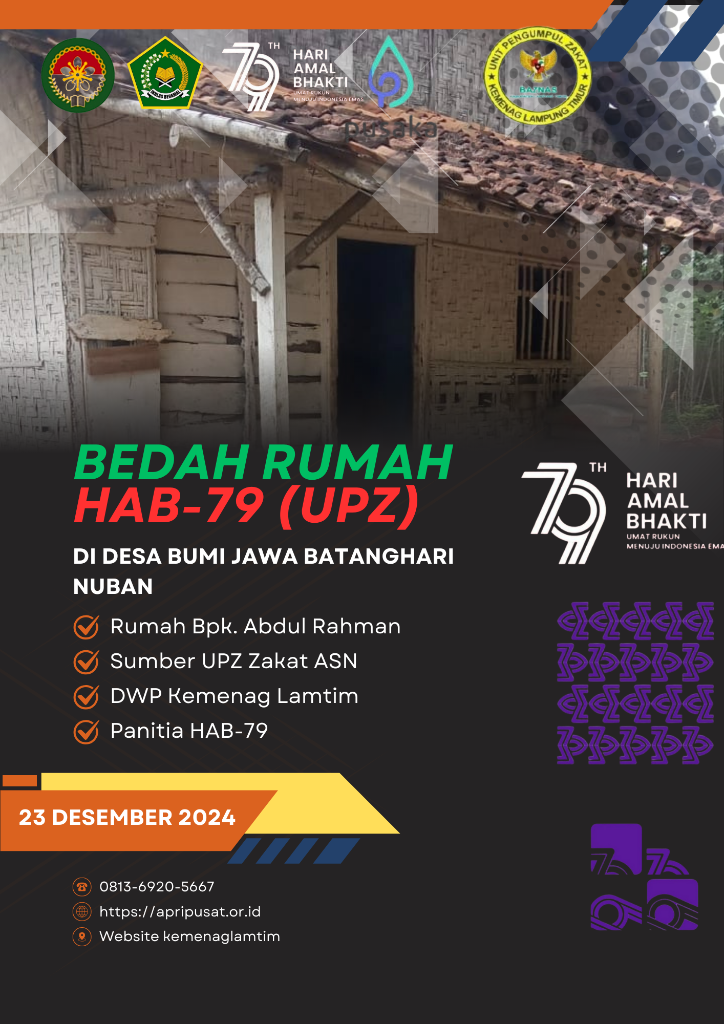 Sinergi Kemenag dan DWP: Khitan Massal, Donor Darah, hingga Bedah Rumah di Batanghari Nuban