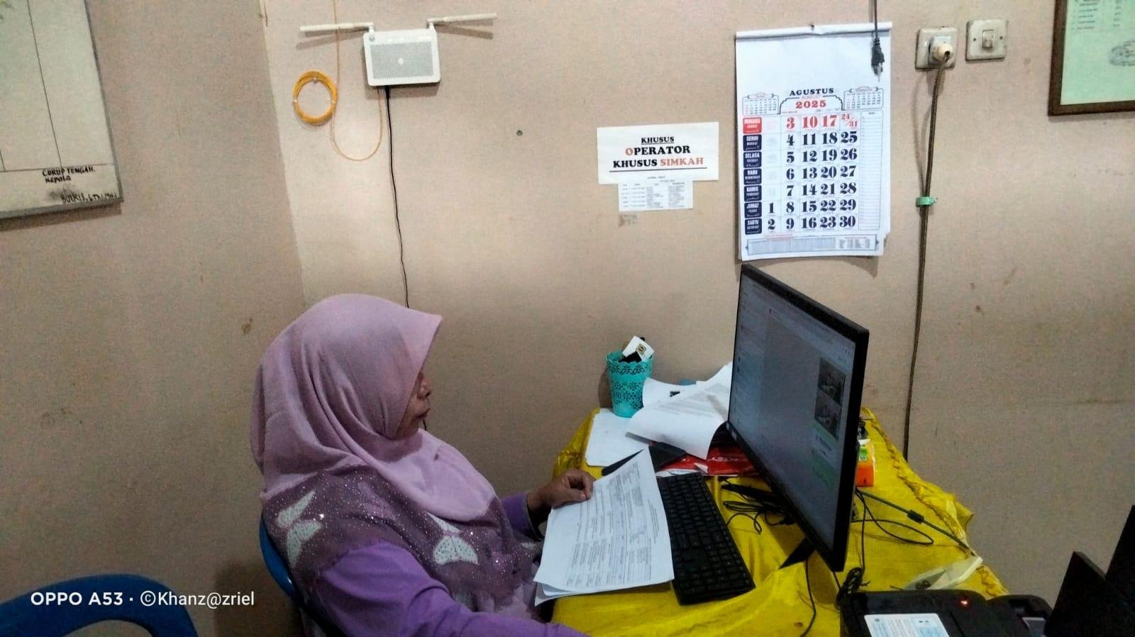 Di Deadline Waktu, PLO KUA Curup Tengah Input SKP Triwulan I
