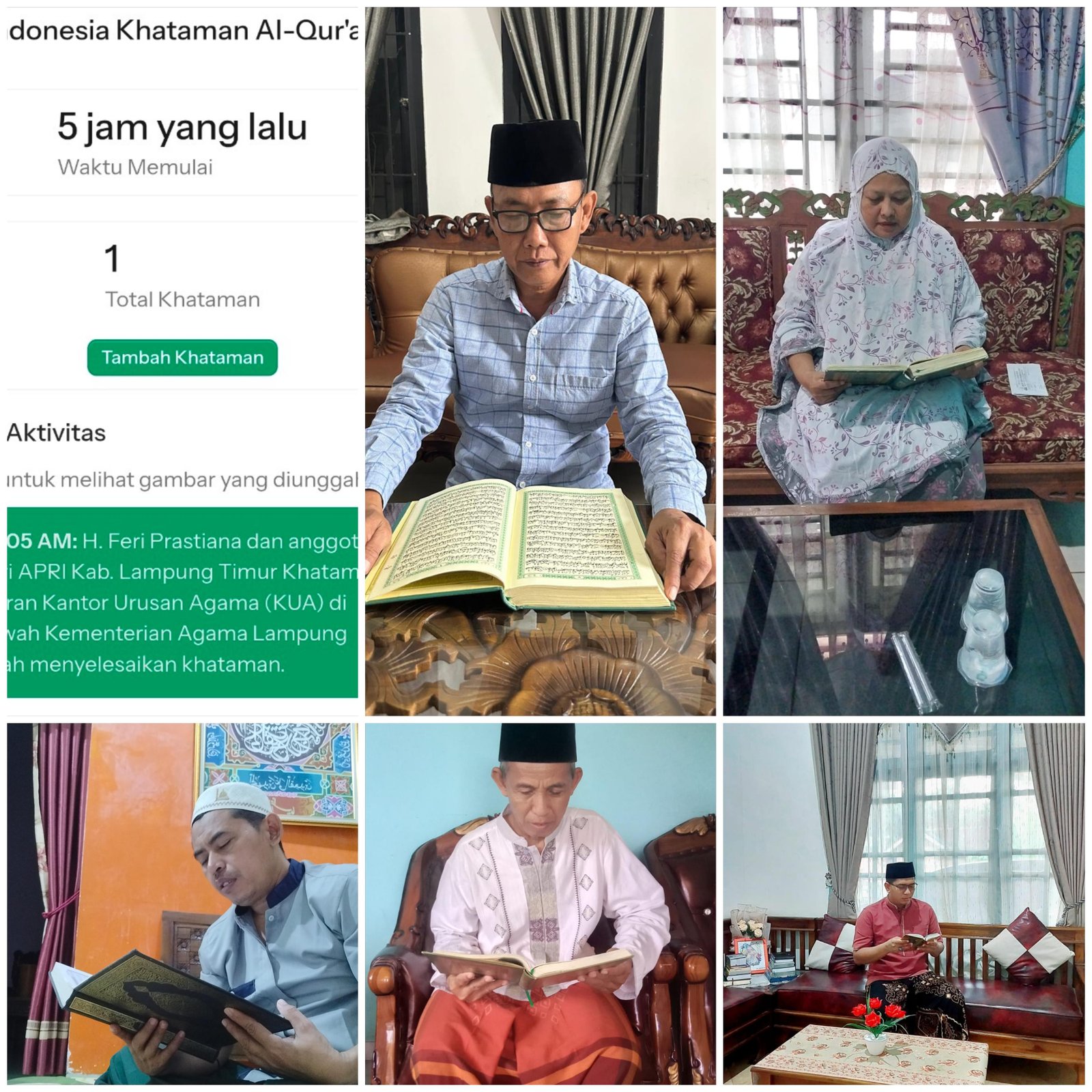 KUA Sekampung Udik Khatamkan 30 Juz Sebelum Petang! Kegiatan Indonesia Khataman Quran