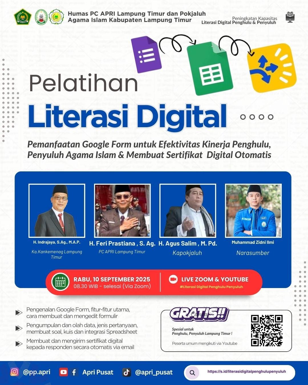 APRI Lampung Timur Akan Gelar Bimtek Digitalisasi Administrasi KUA