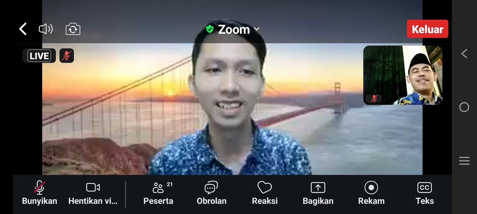 Senang Bersama Peserta dari Malaysia dan Singapura, Humas PC APRI Lampung Timur Ikuti Webinar Malam Ini
