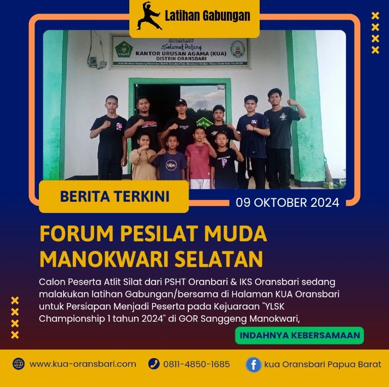 Forum Pesilat Muda & Gerakan 5L for Umat ala KUA Oransbari