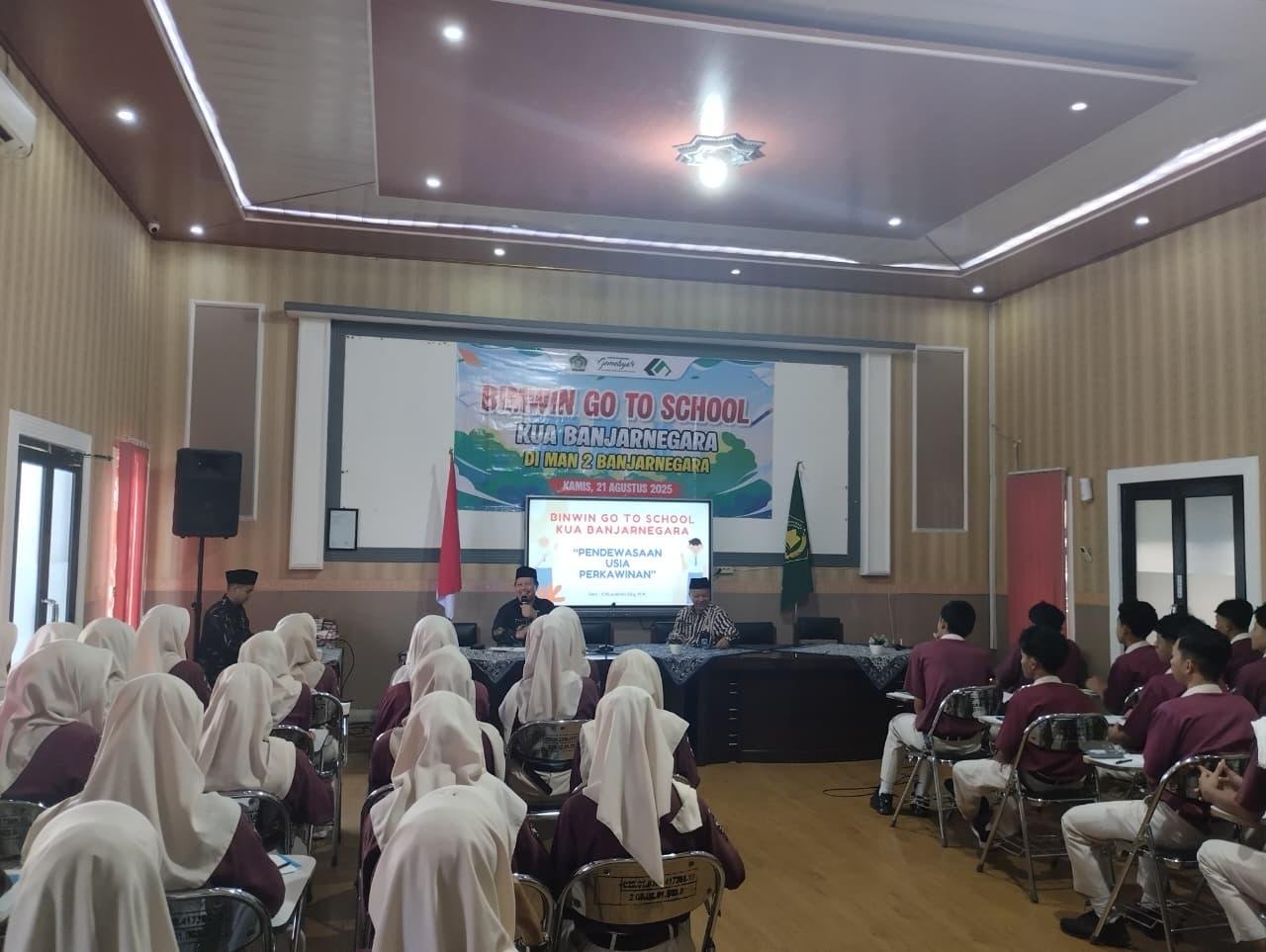 Bimbingan Perkawinan (Bimwin) Go To School, Mandabara Kedatangan KUA Banjarnegara