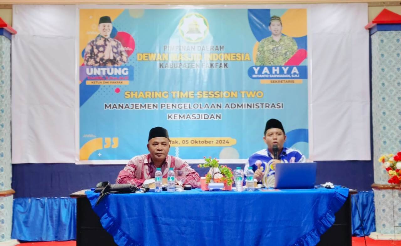 DMI Kab. Fakfak Melakukan Kegiatan Manajemen Pengelolaan Administrasi Masjid
