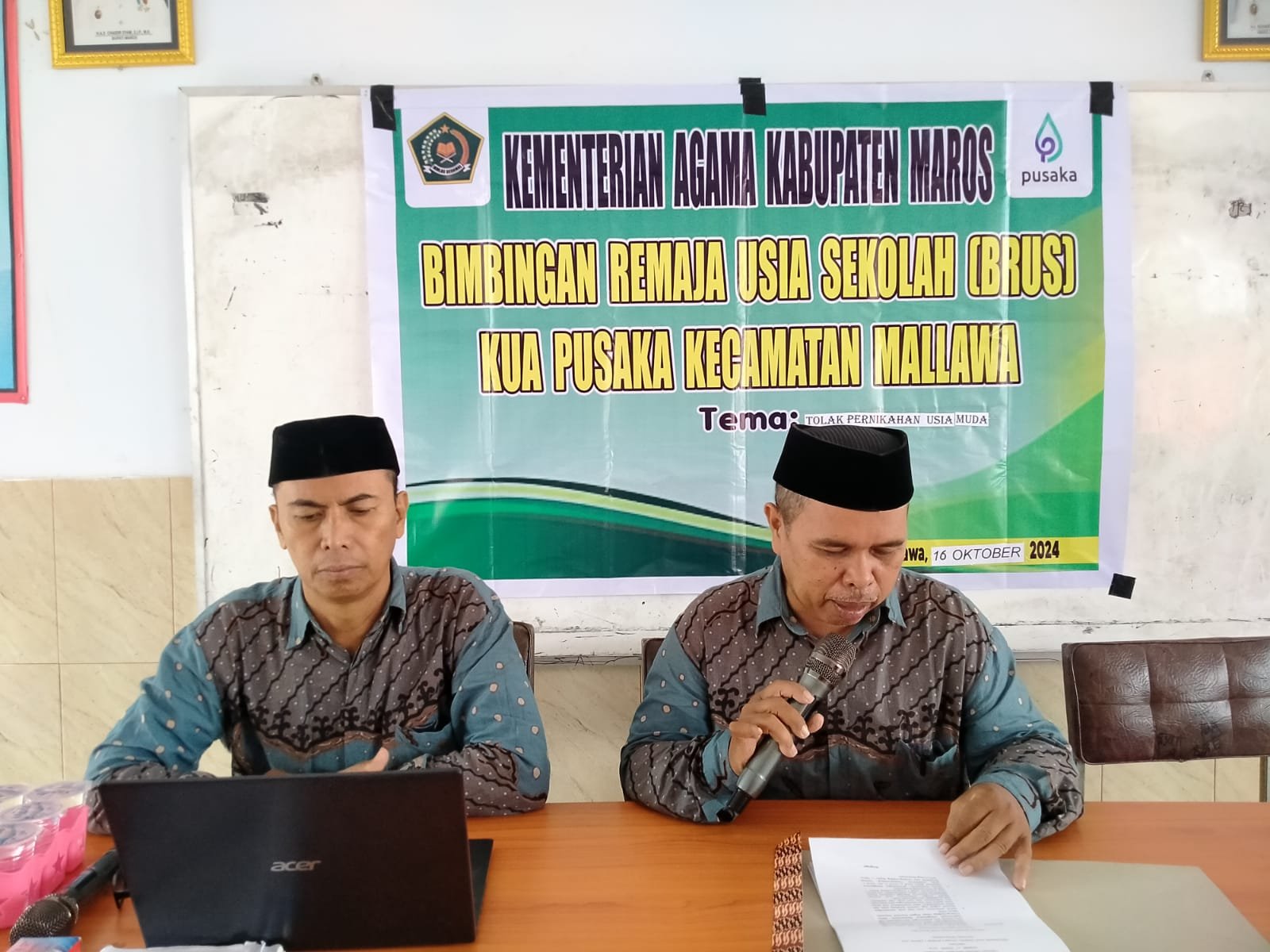 KUA Mallawa Laksanakan BRUS di SMP NEGRI 8 Mallawa