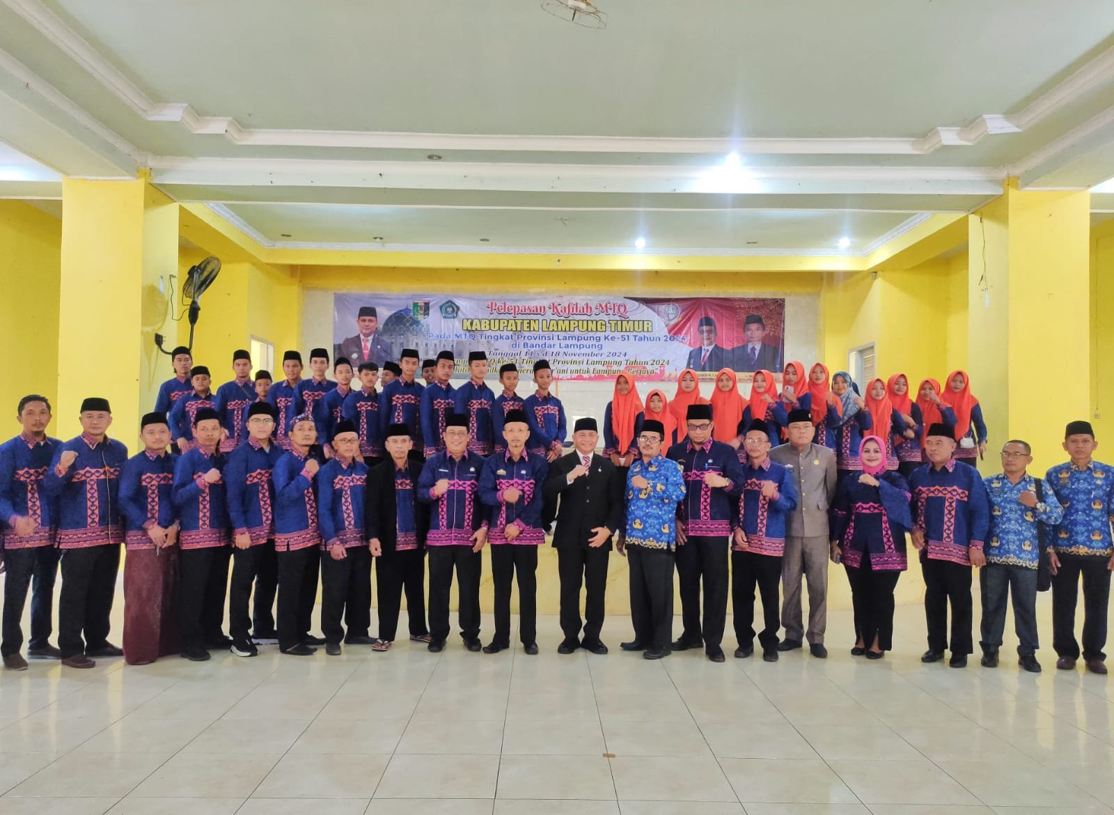 Ka. KanKemenag Lamtim Hadiri Pelepesan Kafilah MTQ Tingkat Provinsi Ke-51, Beri Support Sukses Prestasi