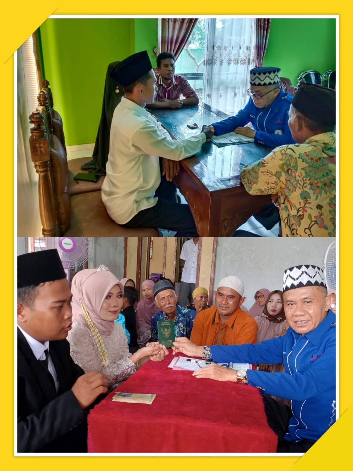 Kegiatan Pencatatan Pernikahan oleh Kepala KUA Purbolinggo, Drs. H. Muhammad Akmal, M.Sy