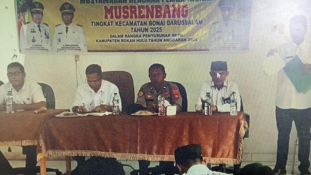 Ka. KUA Kec Bonai Darussalam Hadiri Acara Musrenbang Tingkat Kecamatan Bonai Darussalam Tahun 2025.