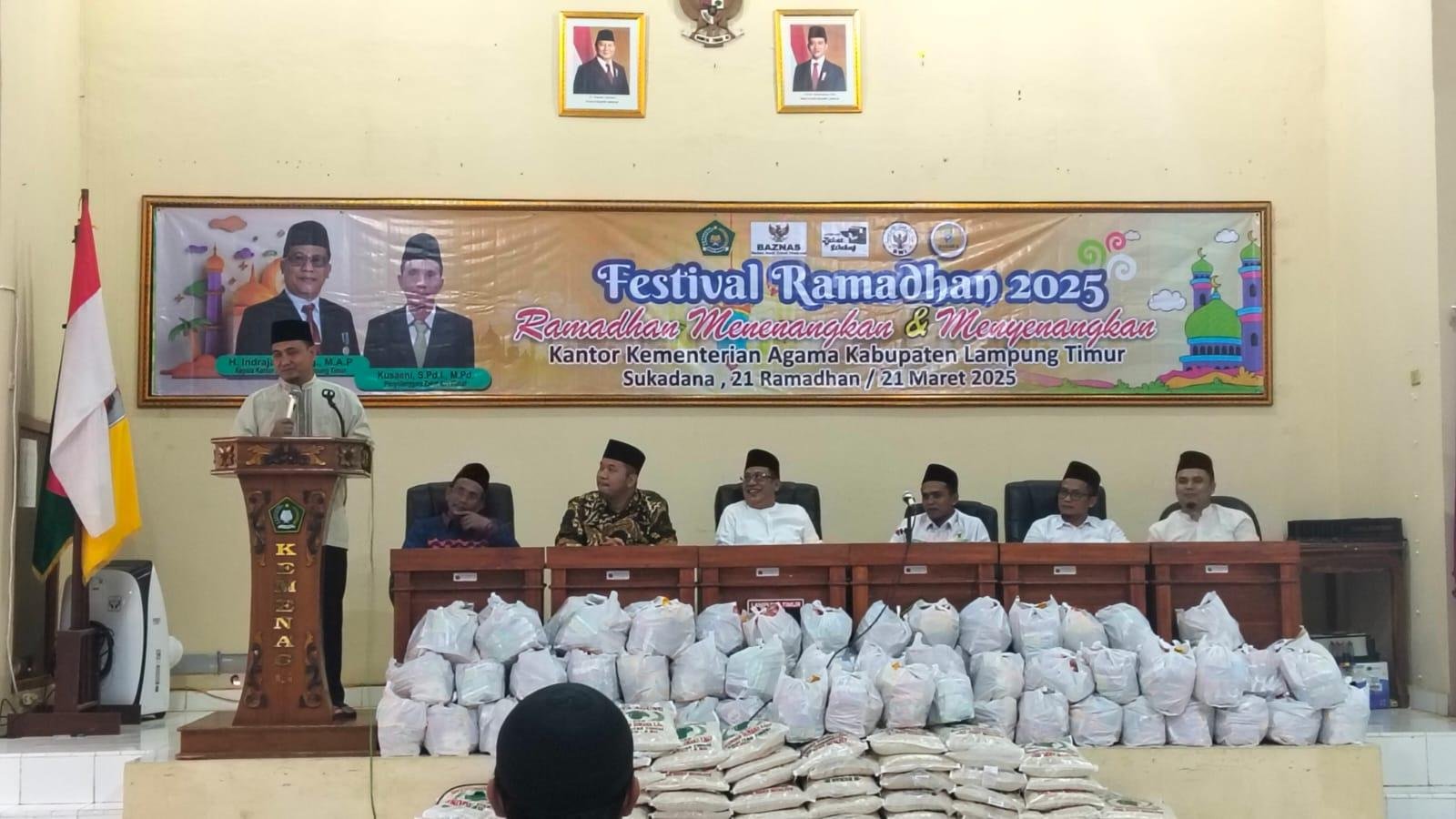 Kepala KUA Labuhan Ratu Beri Tausiyah di Festival Ramadhan Kemenag Lampung Timur 