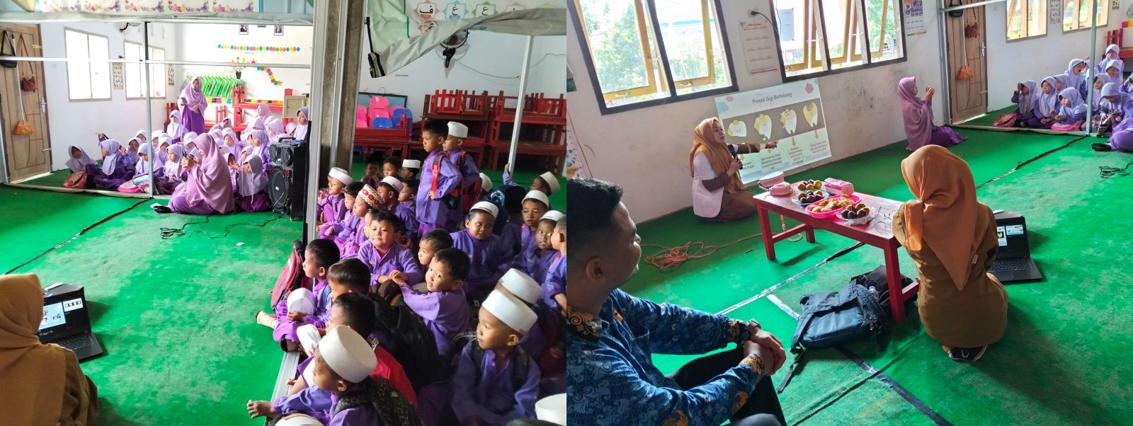 Cerdas Sehat Sejak Dini, Dokter Gigi Kunjungi RA Al Jihad Binaan PAIF KUA Jabung