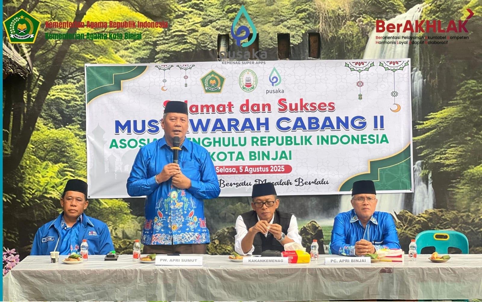 Wakil Ketua PW APRI Sumut Hadiri dan Berikan Sambutan Pembukaan Muscab APRI Kota Binjai