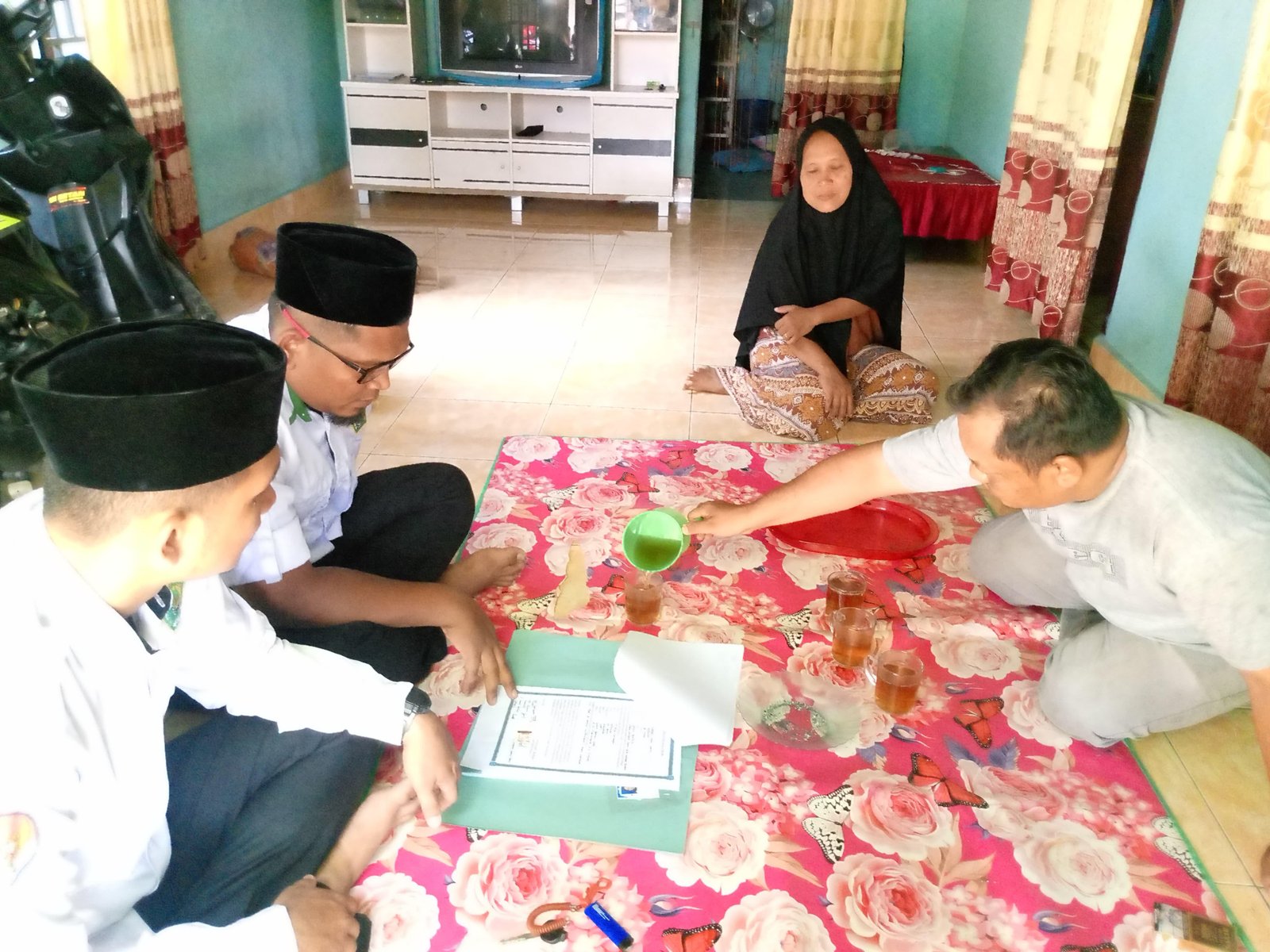KUA Kecamatan Bandar Khalifah Lakukan Kunjungan Klarifikasi Perwalian Nikah