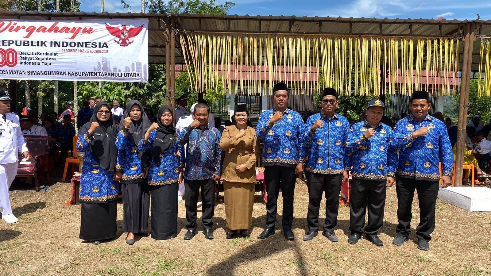 KUA Simangumban Ikuti Upacara Peringatan HUT ke-80 Kemerdekaan Republik Indonesia