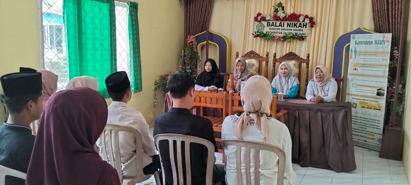 Wujudkan Keluarga Berkualitas, KUA Selupu Rejang Gandeng BKKBN dan Puskesmas