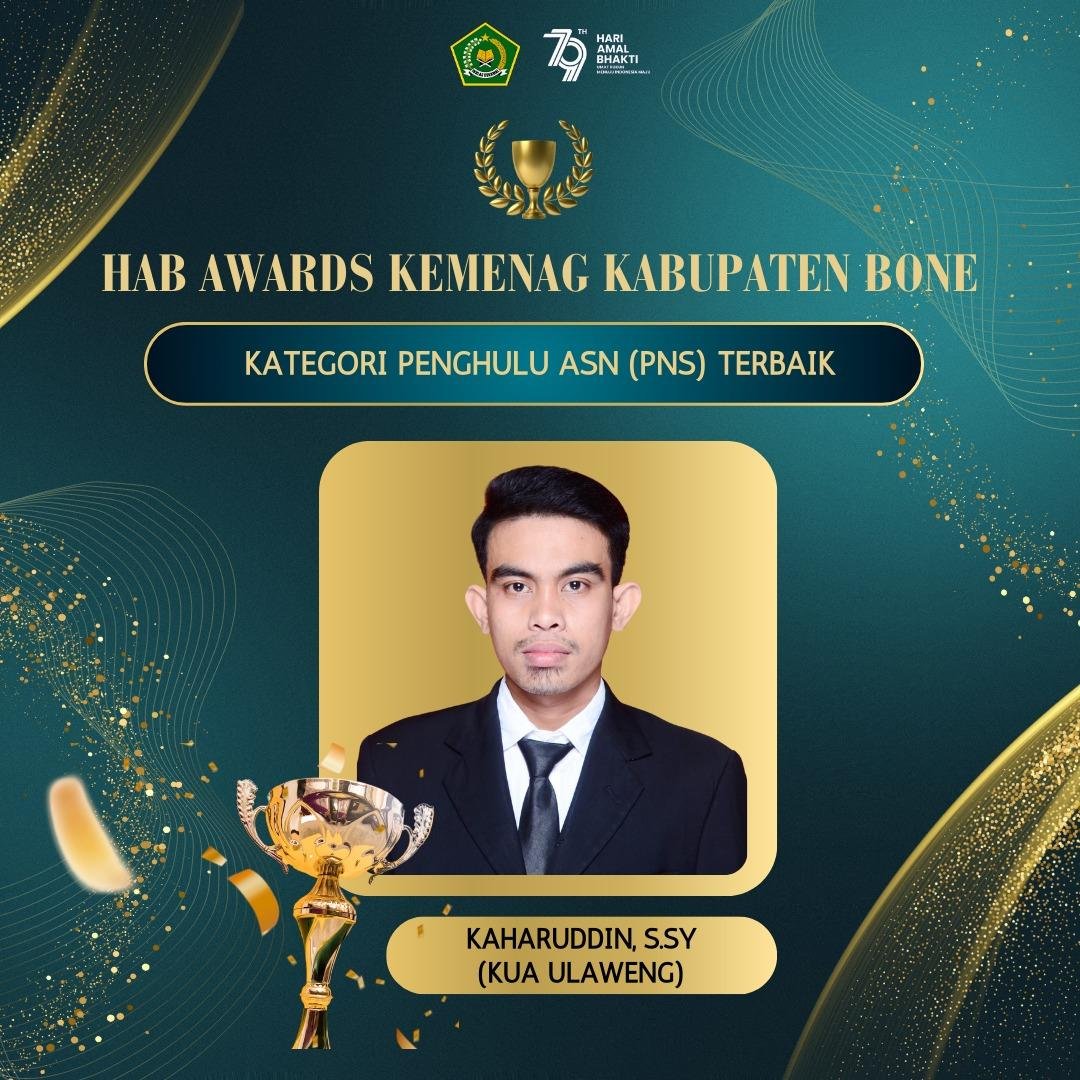 Penghulu Kua Ulaweng Raih Prestasi: Menang HAB Award Kategori Penghulu Terbaik