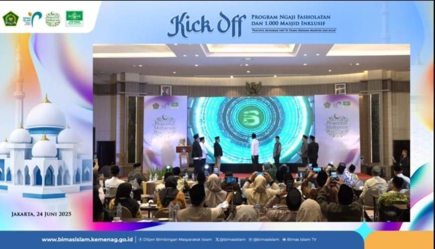 Kick Off Ngaji Fasholatan, dan 1000 Masjid Inklusif berharap dapat BOM