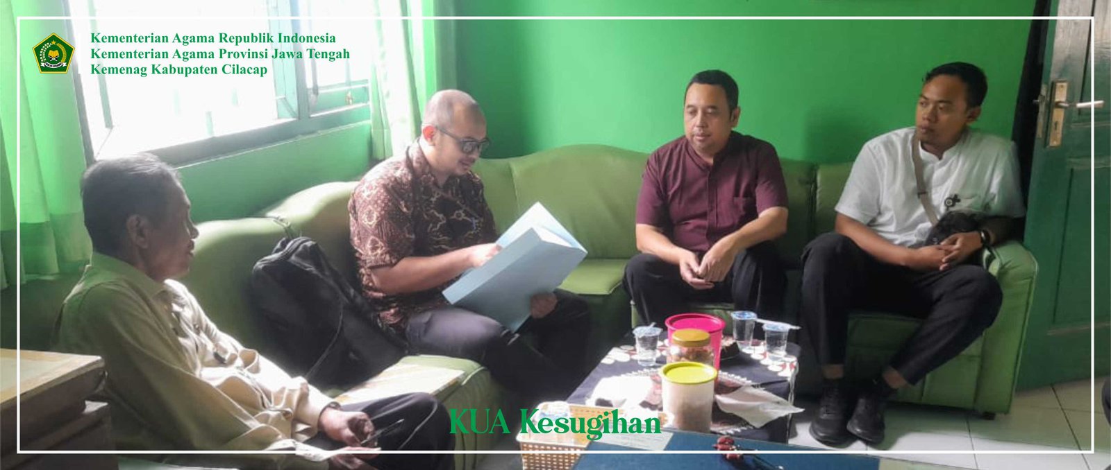 Monev Inspektorat Jendral Kementerian Agama RI di KUA Kesugihan, Cilacap